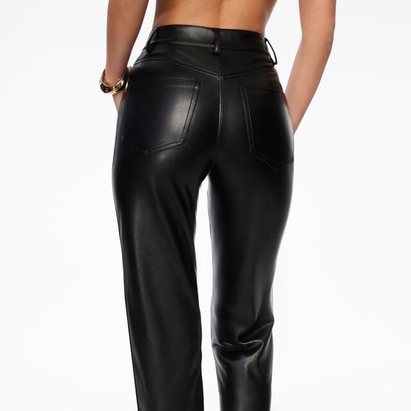 Straight Leg Faux Leather Pants - Picture 3 of 8